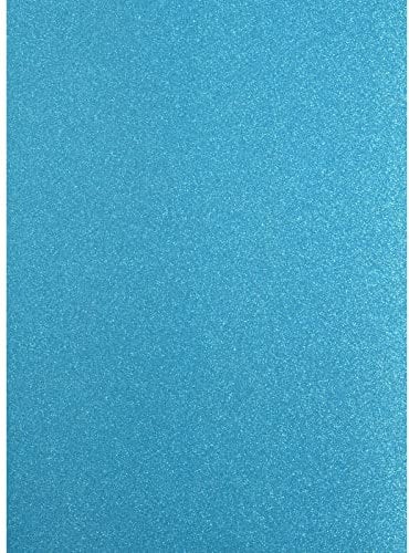 Florence Glitzerpapier zum Basteln - Turqoise - Blau - Papierbasteln 5 Stück - A4 Bastelpapier mit Glitzer für Scrapbooking, Stanzen und Kartengestaltung - 250 gsm