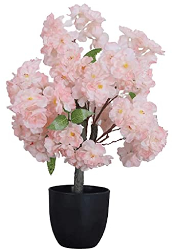 LIOONS Künstliche Pflanzen Künstliche Pflanzen Kirschbäume Künstliche Bäume Realistische Blumenbaumtöpfe Künstliche Bodenpflanzen Wohnkultur Kunstbaum delikatny