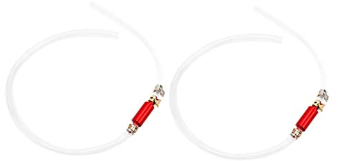 2PCS Bremsflüssigkeits-Kupplungs-Entlüftungsschlauch, 6MM Universal Einweg-Rückschlagventilrohr-Entlüftungswerkzeugsatz für Motorradautos
