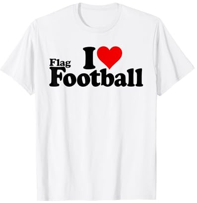 ICH LIEBE FOOTBALL MIT HERZFLAGGEN T-Shirt