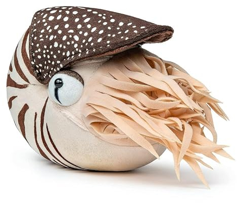 PuffPurrs Simulations-Nautilus Plüschtier - Lebensechter Kammeredelstein Nautilus Stofftier, weiches Meerestier-Spielzeug, Geschenke für Kinder, 8 Zoll