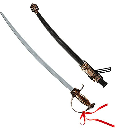 CARTOON Spada reale con fodero accessorio per travestimento e costumi carnevale halloween