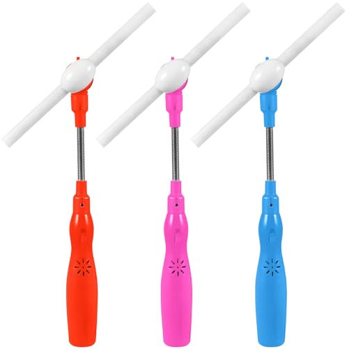 STOBOK Moulin À Vent Lumineux Jouets pour Enfants Lumineuses Clignotantes Roues Rotatives Électriques Fournitures De Fête 3 Pièces