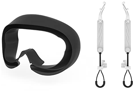 Aliaga VR-Griffriemen für Pico 4 VR-Gaming-Headset Controller-GüRtel Leichte Leckage-Gesichtspolster VR-ZubehöR - Schwarz