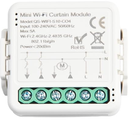 Módulo de interruptor de cortina inteligente, módulo de interruptor de cortina WIFI/-Zigbee para persianas, persiana enrollable, aplicación para Tuya para Smart Life (wifi)