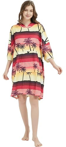 VERTAST Wickel-Bademantel, übergroß, Surf-Poncho, Kapuzenhandtuch, Kapuzenpullover, Strandmantel, Schwimmtuch, Neoprenanzug, wasserabsorbierend und schnelltrocknend, Einheitsgröße, passend für Herren