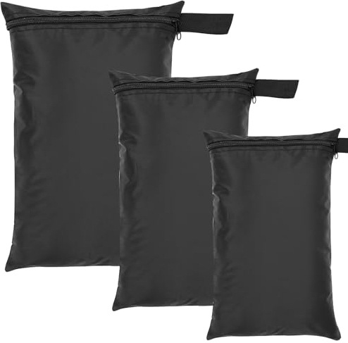 MOSTFUN 3 Pièces Sacs à Linge Mouillé, Pochettes Maillot de Bain Réutilisables avec Fermeture Éclair, Sacs à Linge Sale de Voyage Imperméables pour Sport, Natation, Plage, Gym, 3 Types, Noir