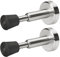 Homotek Feder-Türstopper, hydraulischer Edelstahl-Wand-Türstopper mit Gummispitze, 10,2 cm Höhe, gebürstetes Satin-Nickel, 2 Stück