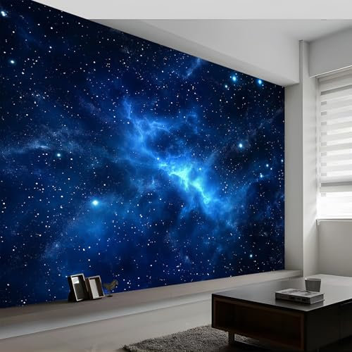 Photo Wallpaper Dream Art Nebula Murals, Nebula Night Sky Wall Mural Photo Wallpaper, 350 x 256 cm (W x H) Wallpaper Mural Wall Art for Living Room Bedroom Children's Room Corridor