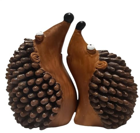 Igel-Dekoration, Dekoration für Igelfiguren zum Valentinstag, 15 x 12 cm, niedliche Igel-Dekoration für Garten, ,