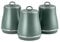 Tower T826176FOR Renaissance Set of 3 Storage Canisters for Coffee/Sugar/Tea & Other Loose Ingredients, 1.5L, Forest Green