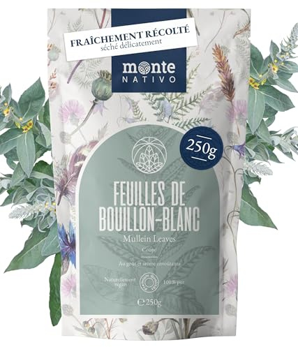 Tisane de Molène Monte Nativo (250g) – Feuilles de molène délicatement séchées – Tisane en vrac 100% naturelle et sans additifs – Herbe aromatique pour une infusion savoureuse