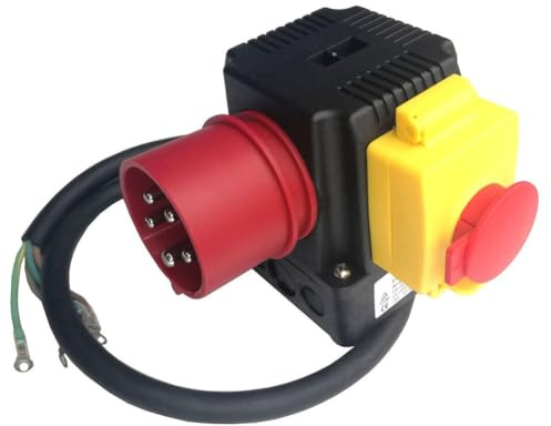 Eighosee KOA1L 2-In-1 Multifunktions-250/400 V 16 A Magnetischer Not-Aus-Druckschalter 5P Industrie-Steckdosenstecker