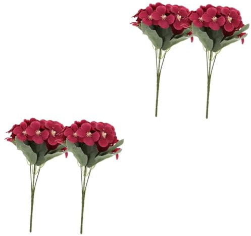 Zerodeko 2 Sätze Kunstblumen Hortensien Kunstblumenstrauß Pfingstrosen Künstliche Blumen Für Draußen Pflanzen Kunstranken Seidenblüten Dekoration Künstliche Trockenblumen Blaue 2 Stück * 2
