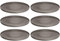 LEONARDO HOME Roma 027922 Lot de 6 assiettes plates, Ø 27 cm, passent au micro-ondes et au lave-vaisselle, empilables, en céramique pour 6 personnes, assiettes en faïence avec surface émaillée, taupe