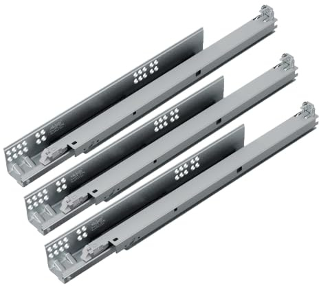 BLUM TANDEM Tiroir coulissant de 500 mm à extension complète avec Blumotion (: Softclose) ; 1 paire avec embrayage (Lot de 3)