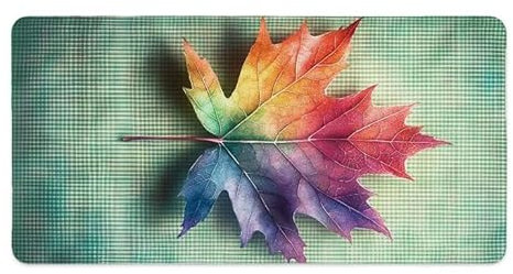 Tapis de Souris Gaming Feuille d'érable XXL 1600 x 800 mm Grand Tapis de Bureau Gamer Bords Cousus Imperméable Antidérapant pour PC, Ordinateur Portable Améliore la Précision et la Vitesse J-327