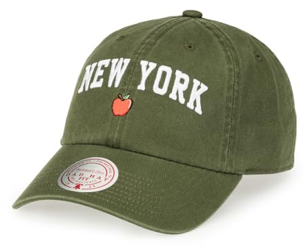 Mitchell & Ness Strapback Dad Cap New York Apple Army Green