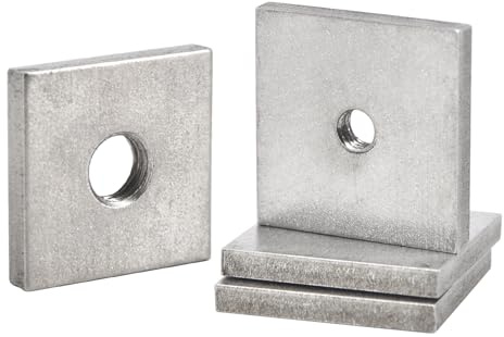 304 Vierkantmuttern aus Edelstahl, M12 x 40 x 40 mm, Vierkantschrauben, Mutter für Möbel, Maschinen, Verbindungsstück (Dicke 5 mm, 8 Stück)