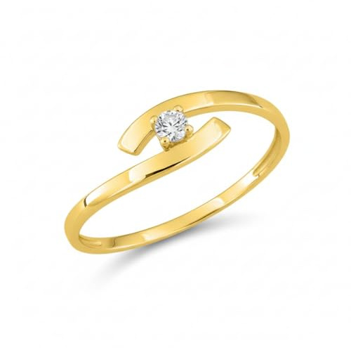 Bijouxenvogue Goldzirkonia Ring Größe 51