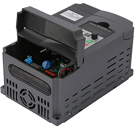FTVOGUE Variateur de Fréquence, Contrôleur de Vitesse PWM VFD pour Moteur AC triphasé 1,5 KW, Entrée Monophasée AC 220 V, Sortie 0 à 400 Hz, Démarrage et Arrêt Rapide pour Ateliers et Machines