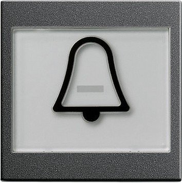 Gira 021728 Wippe abtastbar Beschriftungsfeld Symbol Klingel System 55, anthrazit