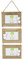 Nicola Spring Marco de foto triple de madera con corazónes blancos para colgar - 10 x 15cm