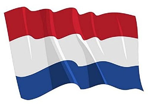 U24 Autoaufkleber wehende Flagge Niederlande 8,5 x 6 cm