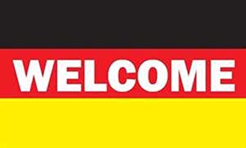 FRIP - Deutschland Willkommen - Welcome 1,50 x 0,90m Flagge Fahnen mit 2 Ösen