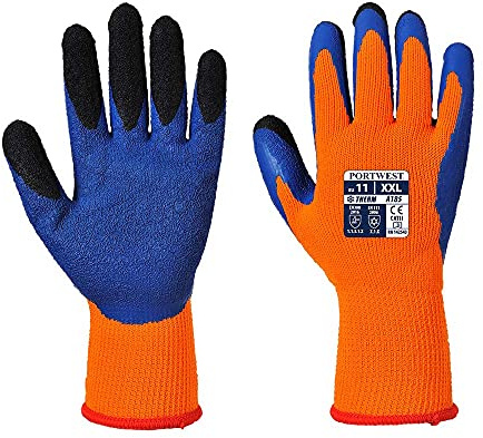 Portwest A185 Cold Protection Duo-Thermal Glove Orange/Blue, XX-Large