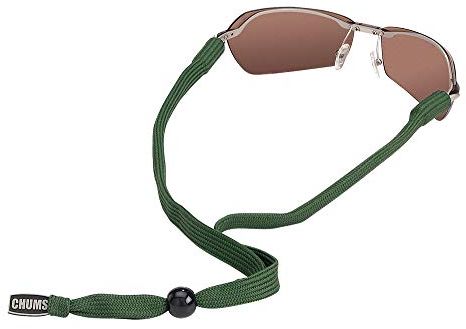 Chums Classic Eyewear Polyester Retainer - Unisex Sonnenbrille verstellbares Stoff Lanyard (Olive)