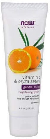 Now Foods Vitamin C & Oryza Sativa Gentle Scrub - 4 fl. oz. 4 Pack