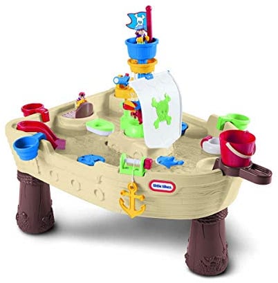 Little Tikes Ancrage Eloigné Bateau de Pirate - Jeux d'Eau pour Enfants - Sécurisé & Portatif- Encourage le Jeu Créatif