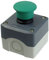 sourcing map Interruptor de botón pulsador de seta verde momentáneo SPST de carcasa de plástico gris 240V 3A