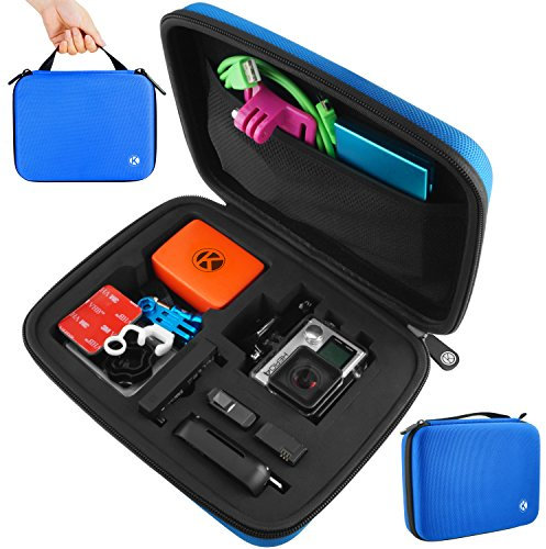 CamKix Carrying Case for Gopro Hero 4, Black, Silver, Hero+ LCD, 3+, 3, 2 and Accessories – Ideal for Travel or Home Storage – Complete Protection for Your GoPro Camera – Microfiber Cleaning Cloth …