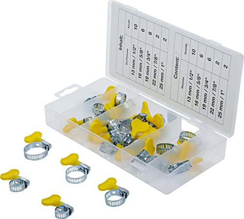 BGS 80859 | Surtido de abrazaderas con palomilla de cierre | 26 piezas