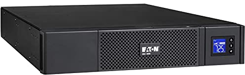 Eaton 5SC 3000 IEC USV Tower/Rack 2U-Line-interactive Unterbrechungsfreie Stromversorgung -5SC3000IRT -3000VA (8 Ausgänge IEC-C19 16A,Shutdown-Software, AVR Spannungsregler, inkl. USB-Kabel) - Schwarz