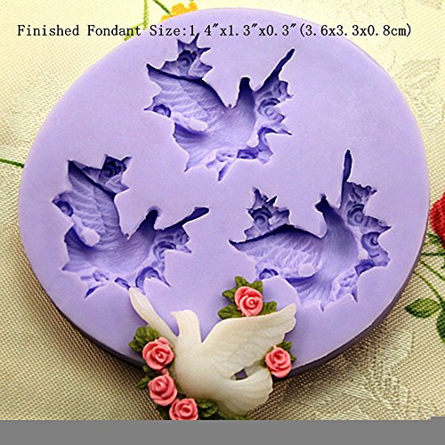 LC Silikonform Taube X200 für Fondant, Kuchen, Schokolade, Backen, Zuckerwaren oder Dekorieren