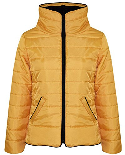 A2Z 4 Kids Girls Jacket Stylish Padded Warm Puffer Bubble - Puffer Natasha Jacket Gold 5-6