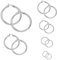 6 Paare edelstahl ohrringe damen silber ohrschmuck set 15MM-60MM Rund Groß Hängend ohrringe silber creolen 6 Größen