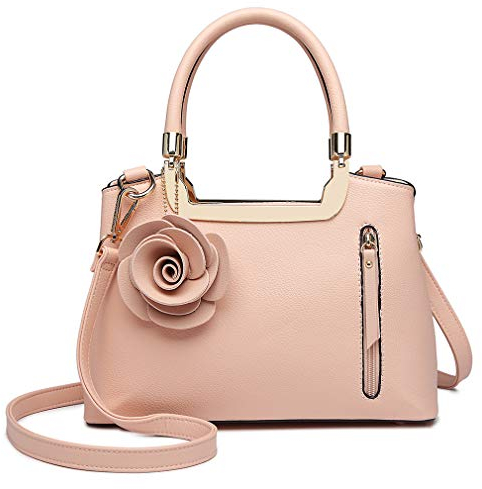 Miss Lulu Handtasche Damen Mit Blumen Henkeltasche Schultertasche Umhängetasche Elegant Kunstleder Retro Cross Body Tasche Damen