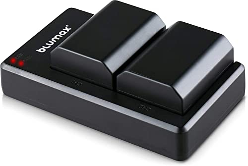 Blumax 2 x Battery s Sony NP-FZ100 2040mAh + Dual Charger Double - Suitable for Sony Alpha 7RM3/7M3/7 III/7SIII/Alpha 7R III/7R IV/Alpha 6600 / Alpha 9 II / A9S - 100% Compatible