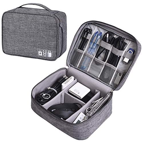 Kaxich Accesorios electrónicos Bolsa de viaje Gadget Bolsas portátil organizador de cables funda impermeable universal para adaptadores tarjetas de memoria, cables USB