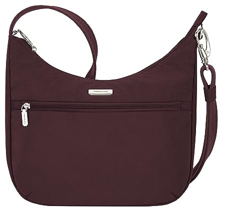 Travelon Unisex Essentials Crossbody, Dunkles Bordeauxrot (Rot) - 43486-220