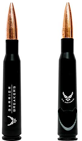 Military Gift Shop - 50. Cal Air Force Flaschenöffner - Air Force 50 Kaliber Öffner in Edelstahl Messing - Schwarz - Flaschenöffner