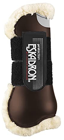 Eskadron 2er Set Gamaschen Flexisoft Faux Fur für vorne, Größe:Full, Farbe:Darkbrown