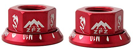 VOANZO Rote Mutter 2 Stück/Set Fahrrad Radnabe Achsenmuttern 7075 Aluminiumlegierung Schraube für Mountainbike Thru Achse Nabe