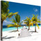decomonkey Bilder Meer Strand 120x80 cm 1 Teilig Leinwandbilder Bild auf Leinwand Vlies Wandbild Kunstdruck Wanddeko Wand Wohnzimmer Wanddekoration Deko Landschaft Natur