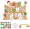 Adventskalender zum Befüllen, adventskalender Boxen,Weihnachten geschenkbox mit 24 Zahlenaufklebern für Weihnachten zum Basteln und Verzieren,DIY Weihnachtskalender Bastelset zum DIY(Weihnachten)