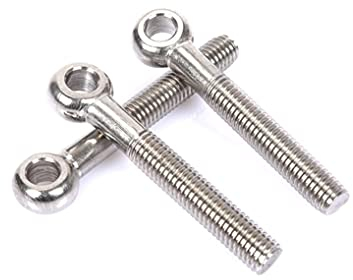 BOZONLI 304 Edelstahl Augbolzen Augenbolzen Ringmutter Ringschraube M10×80mm,2 pcs